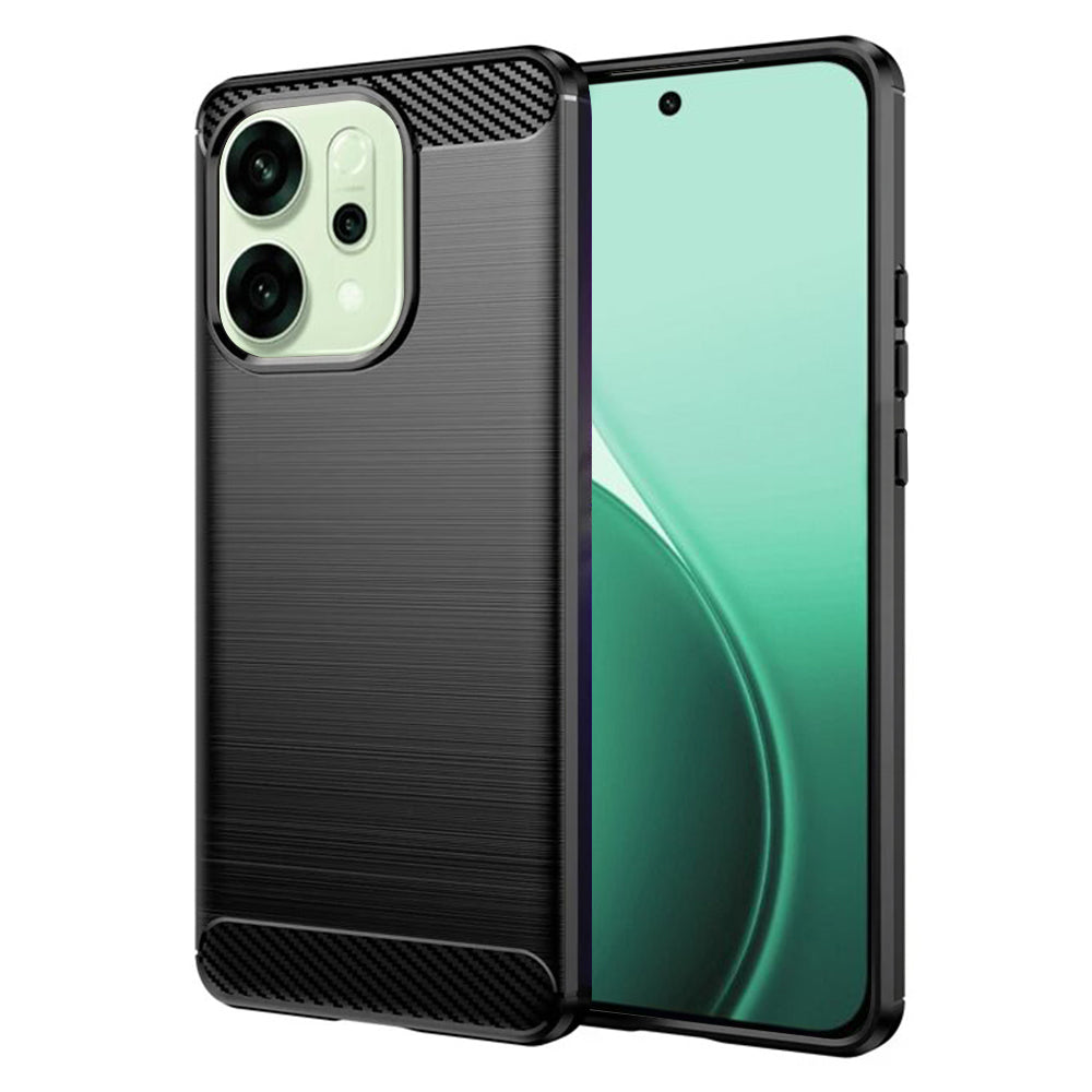 Puzdro pre Oppo Reno14, Techsuit, Karbón, Čierne