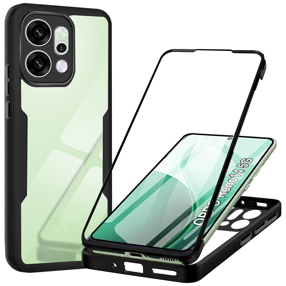 Puzdro pre Oppo Reno14, Techsuit, ColorVerse 360, Čierne