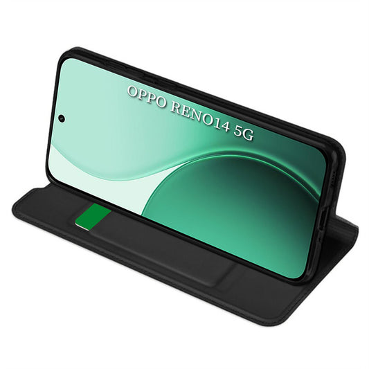 Puzdro pre Oppo Reno14, Techsuit, Magskin Book, Čierne