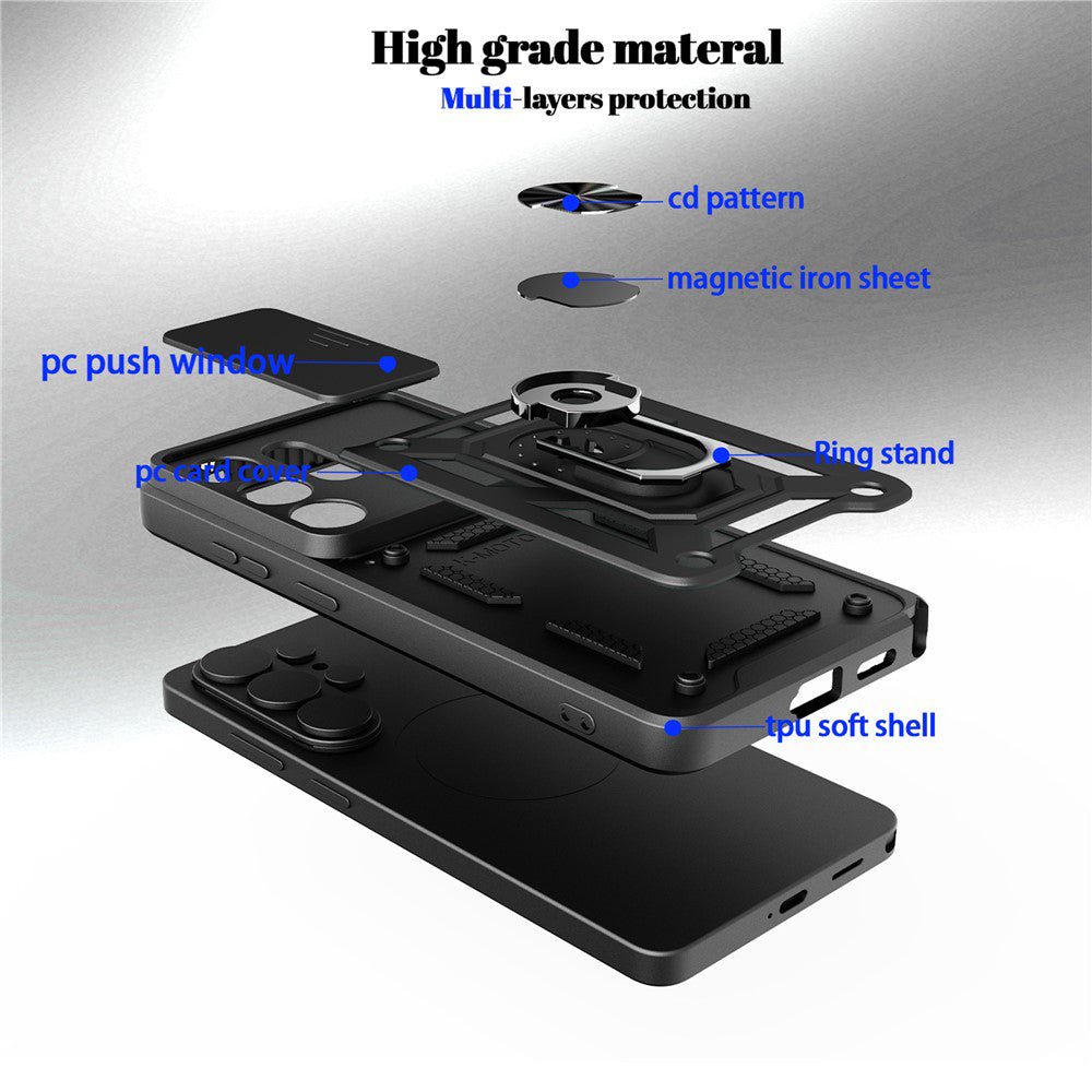 Puzdro pre Oppo Reno15 FS / Reno15 F, Techsuit, CamShield, Čierne