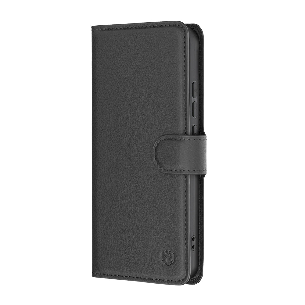 Obal na Oppo Reno16 F / Reno16 FS, Techsuit, kožené puzdro, čierna