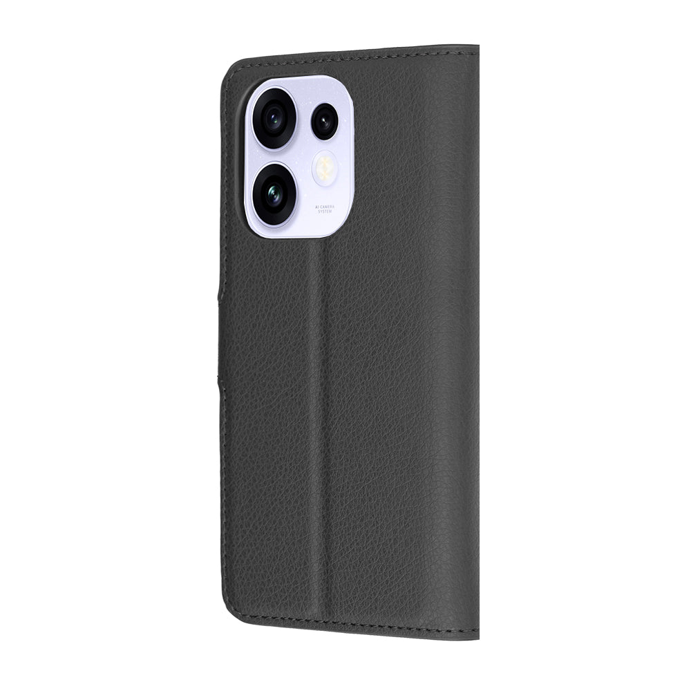 Puzdro pre Oppo Reno16 / Reno16 Pro, Techsuit, kožené folio, čierne