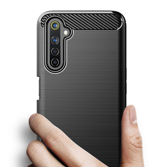 Puzdro pre Realme 6 Pro, Techsuit, Carbon, Čierne