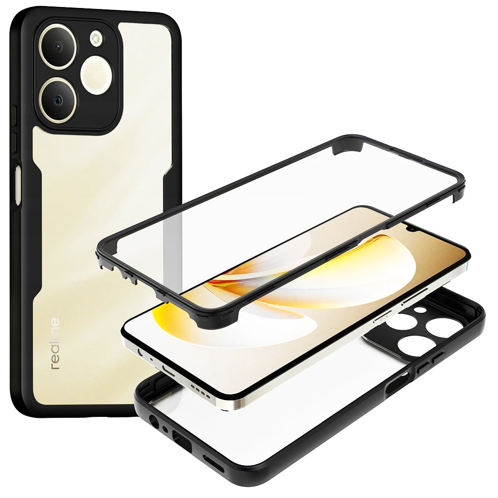 Puzdro pre Realme Note 70T, Techsuit, ColorVerse 360, Čierne