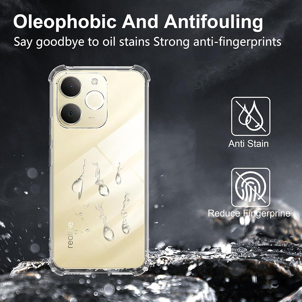 Puzdro pre Realme Note 70T, Techsuit, Shockproof Clear, Transparentné