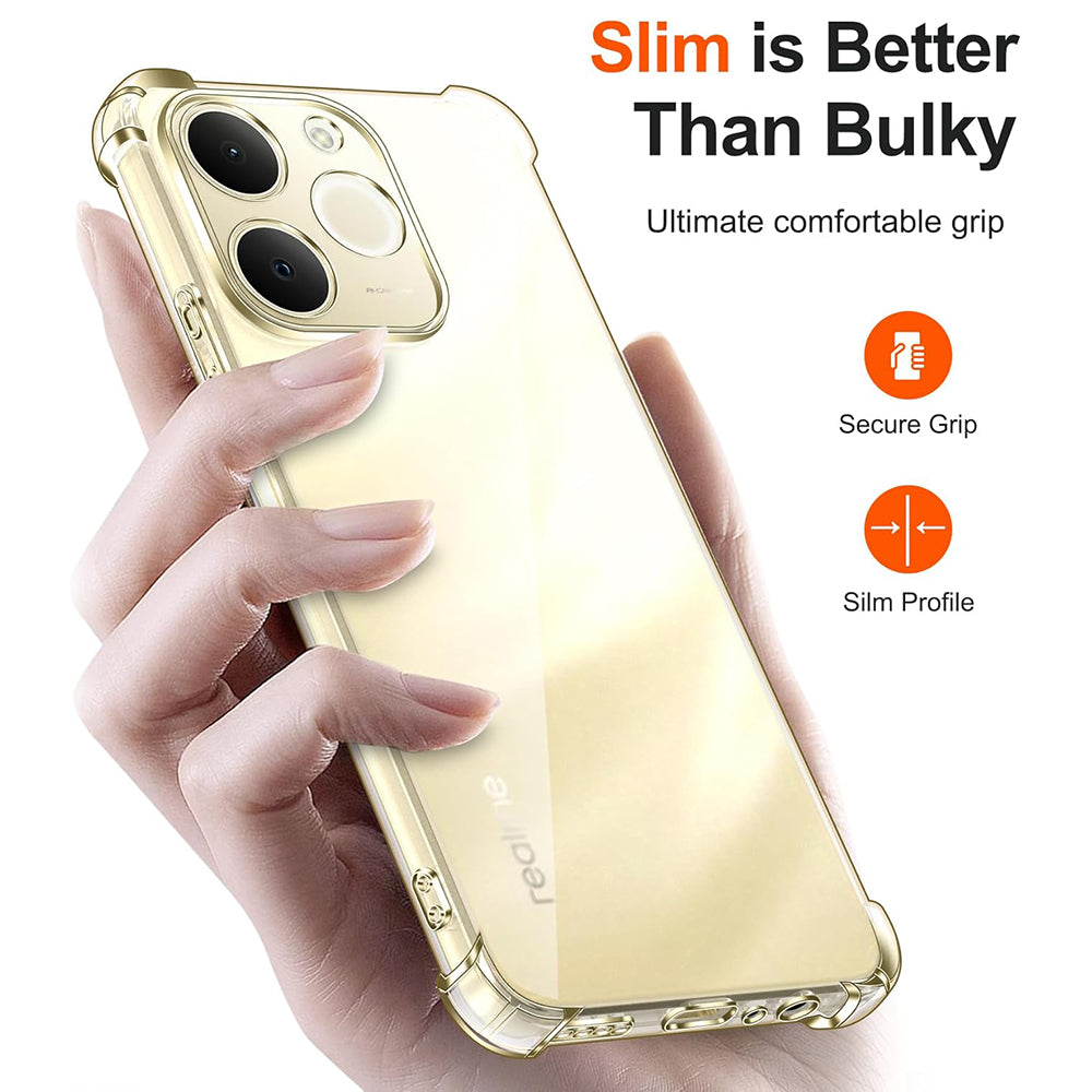 Puzdro pre Realme Note 70T, Techsuit, Shockproof Clear, Transparentné