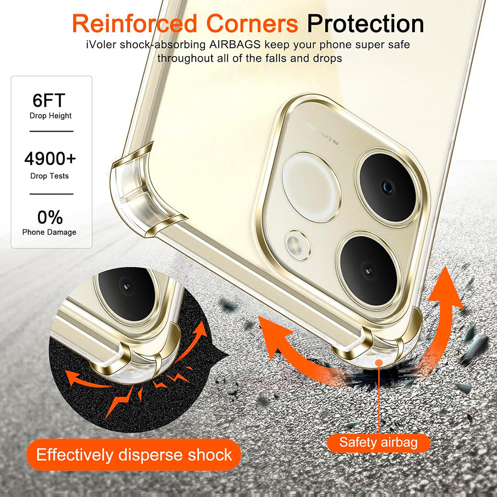 Puzdro pre Realme Note 70T, Techsuit, Shockproof Clear, Transparentné