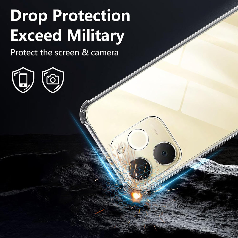 Puzdro pre Realme Note 70T, Techsuit, Shockproof Clear, Transparentné