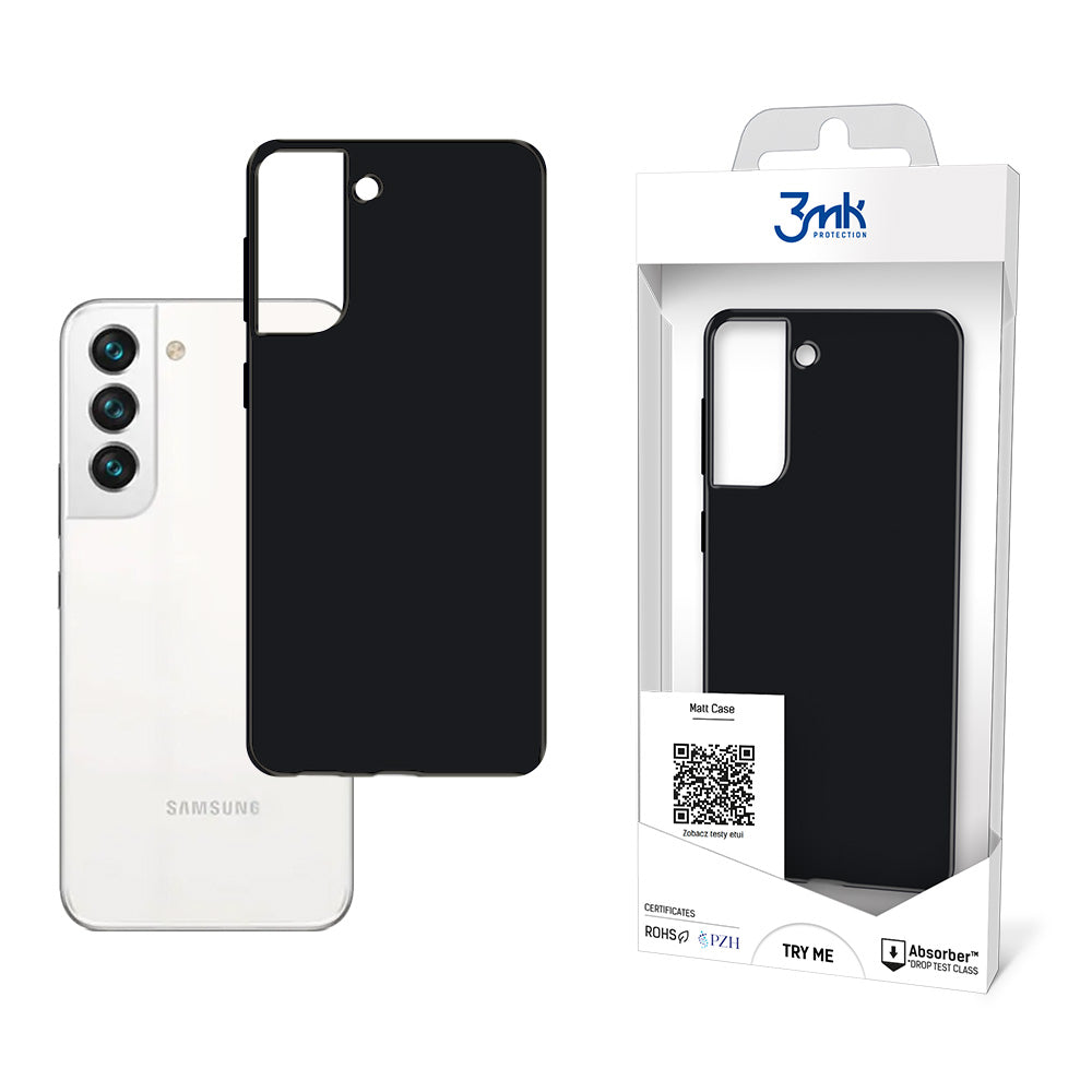 Puzdro pre Samsung Galaxy S22 5G S901, 3MK, matné, čierne