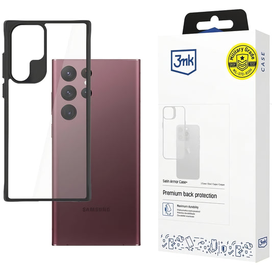Puzdro pre Samsung Galaxy S22 Ultra 5G S908, 3MK, Satin Armor Case+, číre