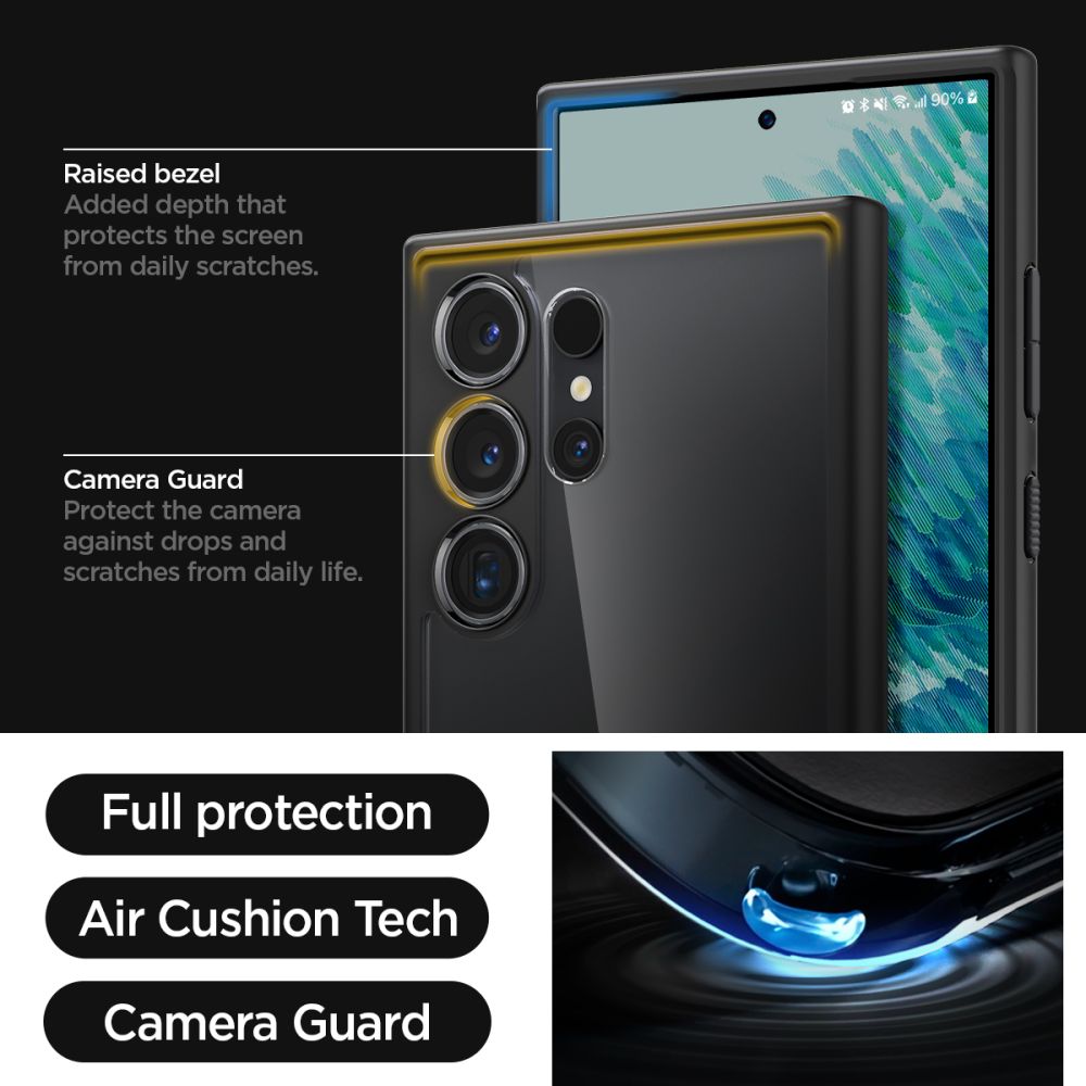 Puzdro pre Samsung Galaxy S24 Ultra S928, Spigen, Ultra Hybrid, Matné Čierne