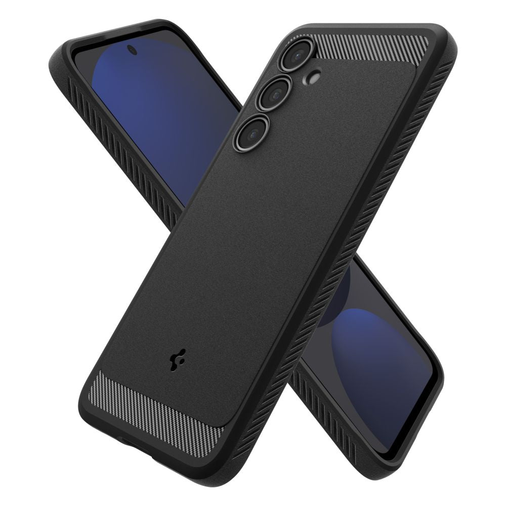 Puzdro pre Samsung Galaxy S24 FE S721, Spigen, Rugged Armor, Čierne ACS08578