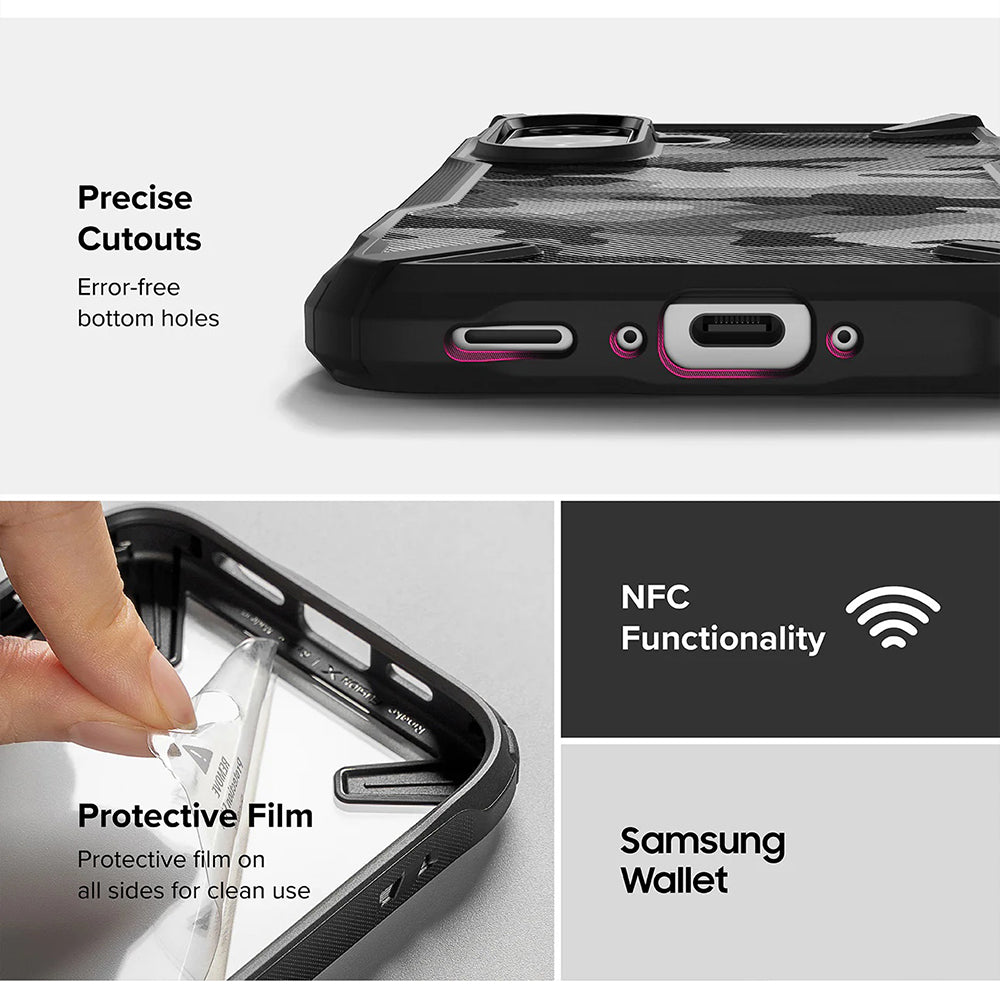 Puzdro pre Samsung Galaxy A56 A566 / A36 A366, Ringke, Fusion X Camo, Čierne