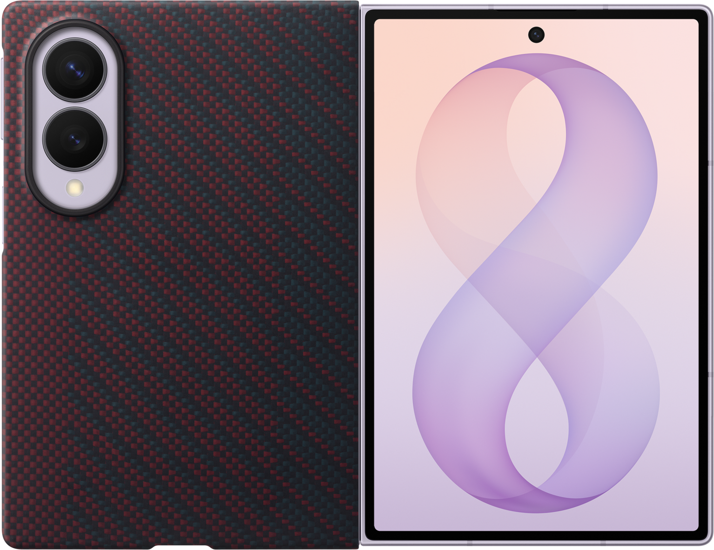 Puzdro pre Samsung Galaxy Z Fold8 F971, Carbon Magnet Case, červené EF-KF971SREGWW