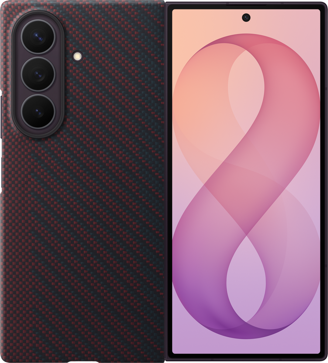 Puzdro pre Samsung Galaxy Z Fold8 Ultra F976, Carbon Magnet Case, Červené EF-KF976SREGWW