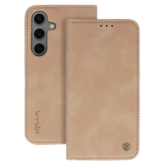 Puzdro pre Samsung Galaxy A16 5G A166 / A16 4G A165, Wonder, Prime, hnedé