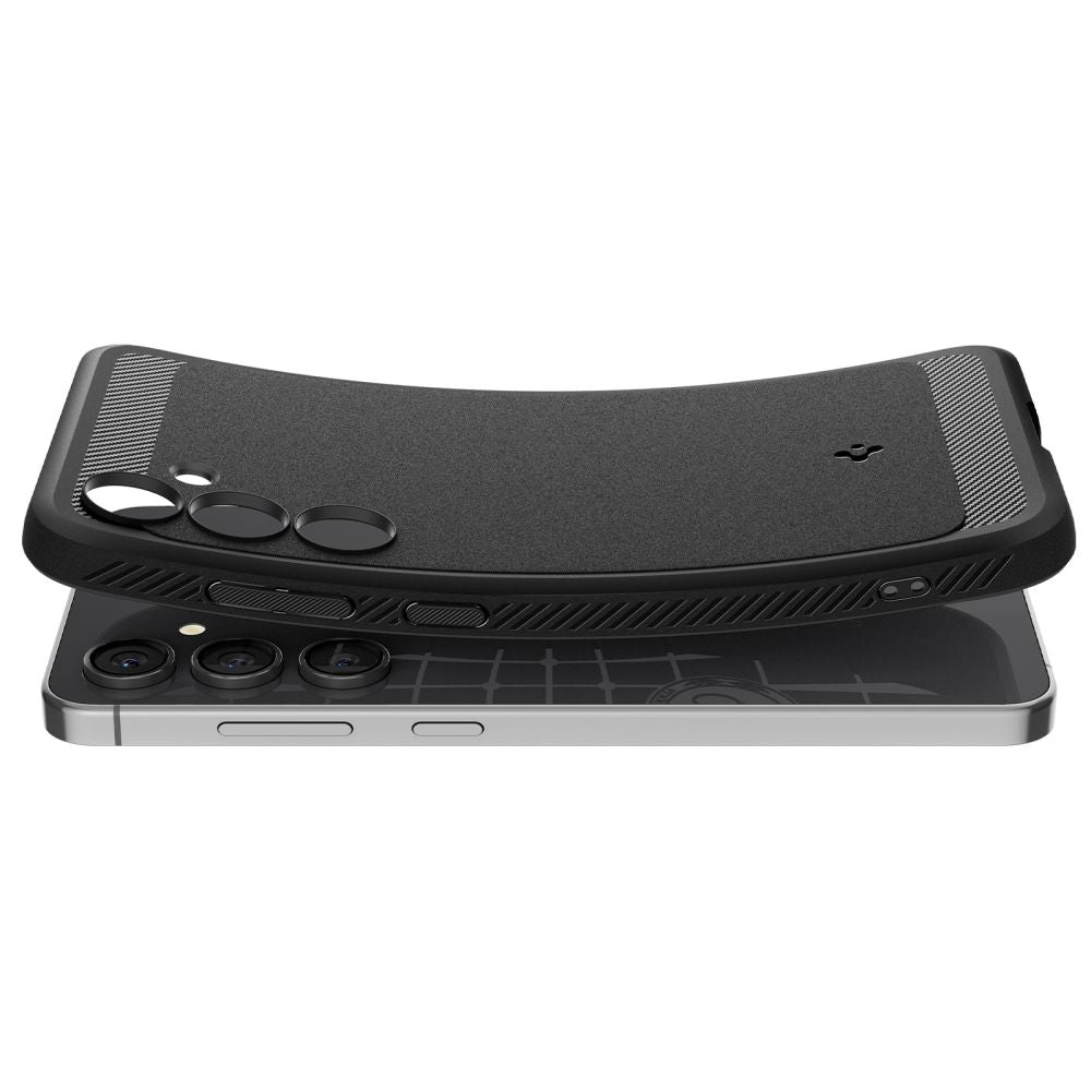Puzdro pre Samsung Galaxy S24 FE S721, Spigen, Rugged Armor, Čierne ACS08578