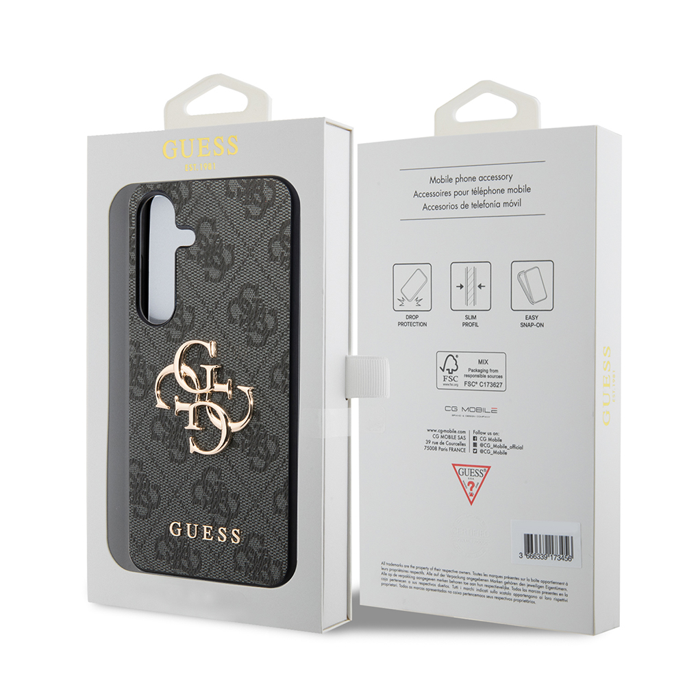 Puzdro pre Samsung Galaxy S24+ S926, Guess, 4G Big Logo, Čierne, Znovu zabalené