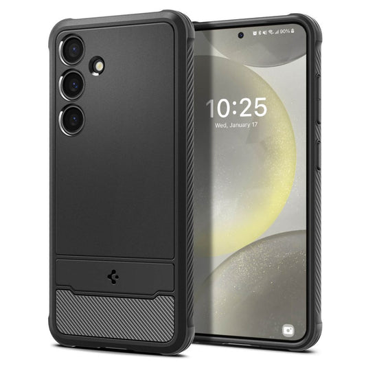 Puzdro pre Samsung Galaxy S24 S921, Spigen, Rugged Armour, čierne ACS07346