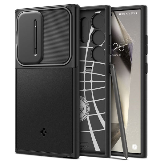 Puzdro pre Samsung Galaxy S24 Ultra S928, Spigen, OPTIK ARMOR, čierne ACS07313