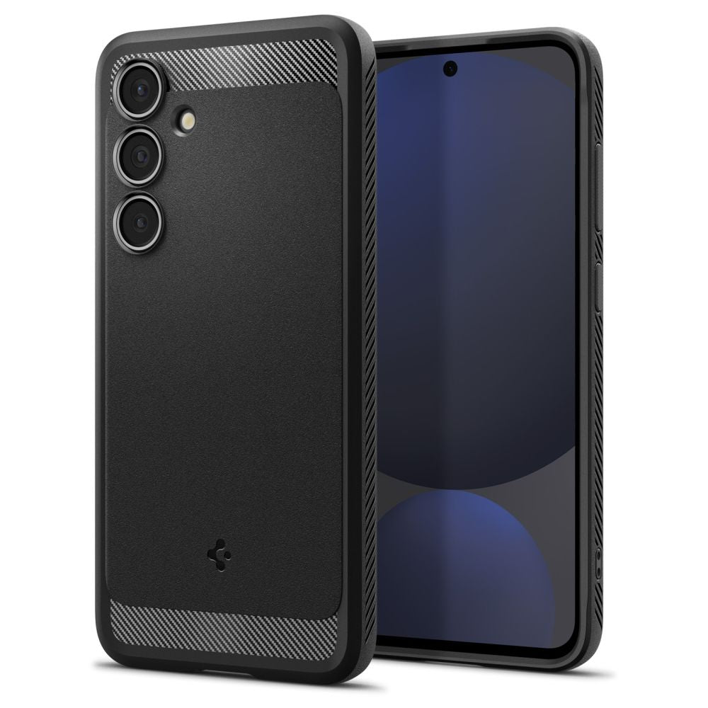 Puzdro pre Samsung Galaxy S24 FE S721, Spigen, Rugged Armor, Čierne ACS08578