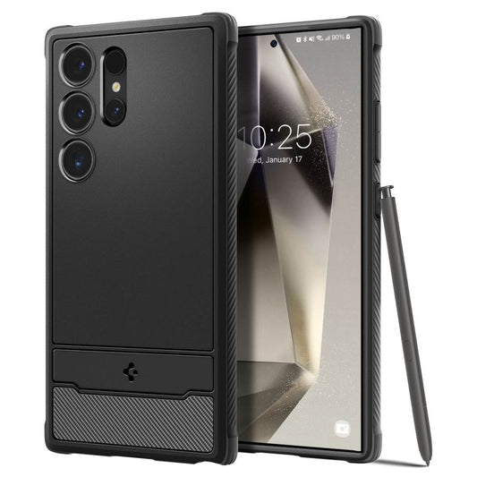 Puzdro pre Samsung Galaxy S24 Ultra S928, Spigen, Rugged Armour, čierne ACS07286