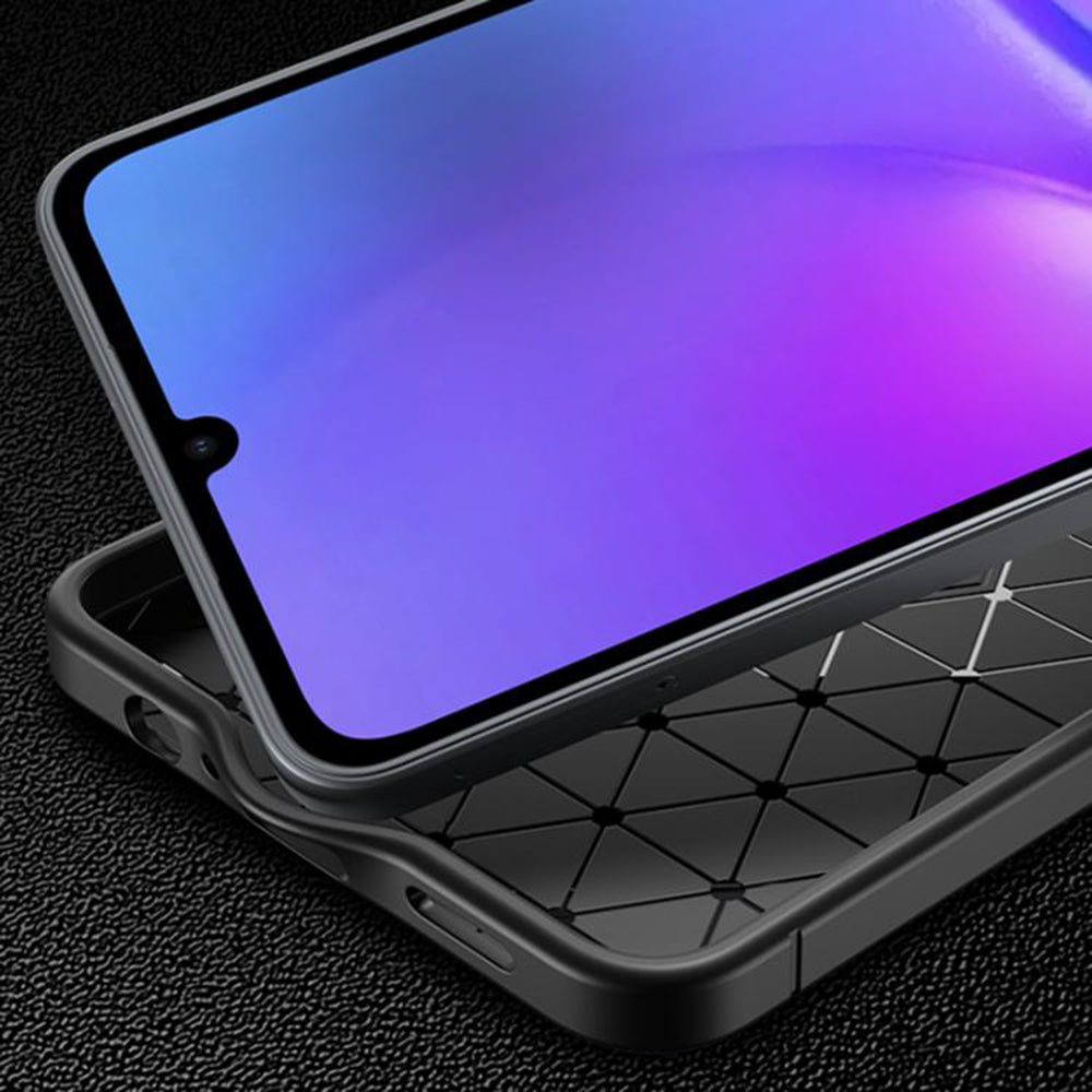 Puzdro pre Samsung Galaxy A07 4G A075, Techsuit, CarbonFiber, Čierne
