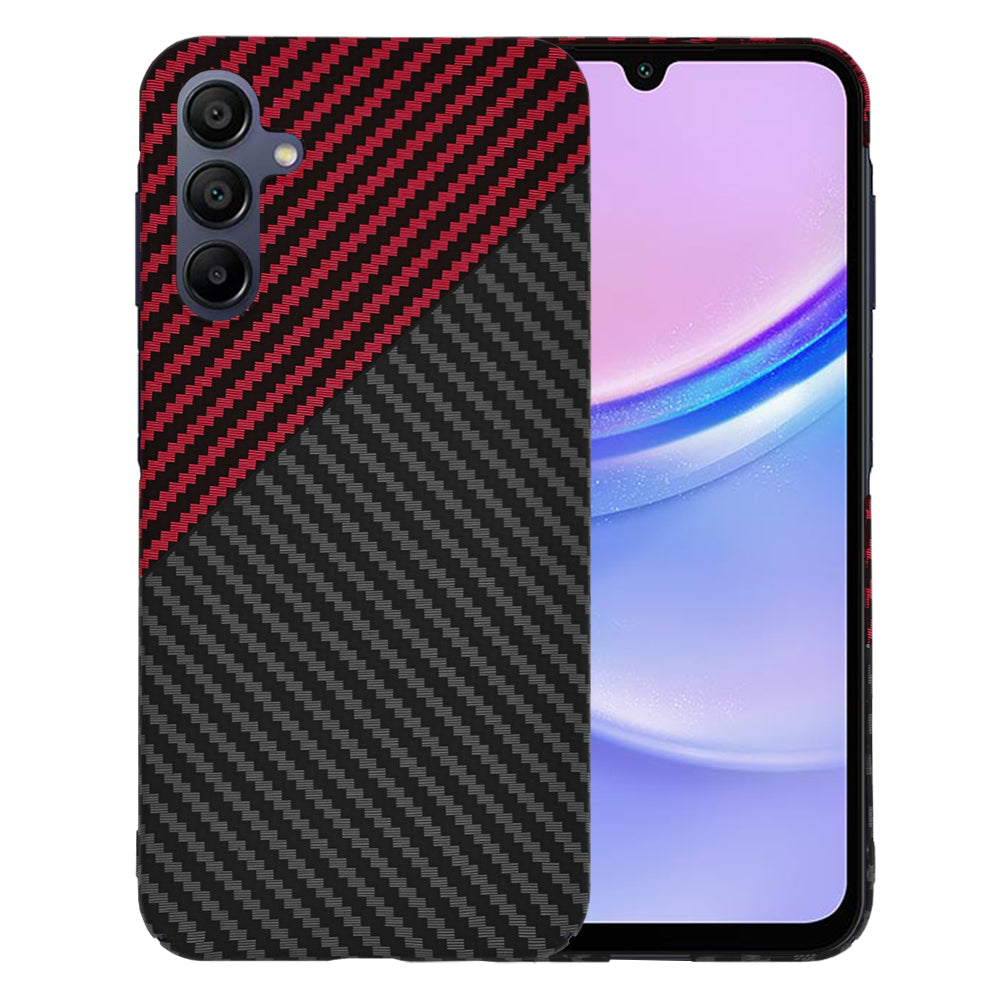 Puzdro pre Samsung Galaxy A15 5G A156 / A15 A155, Techsuit, Carbonite FiberShell, Čierno-červené