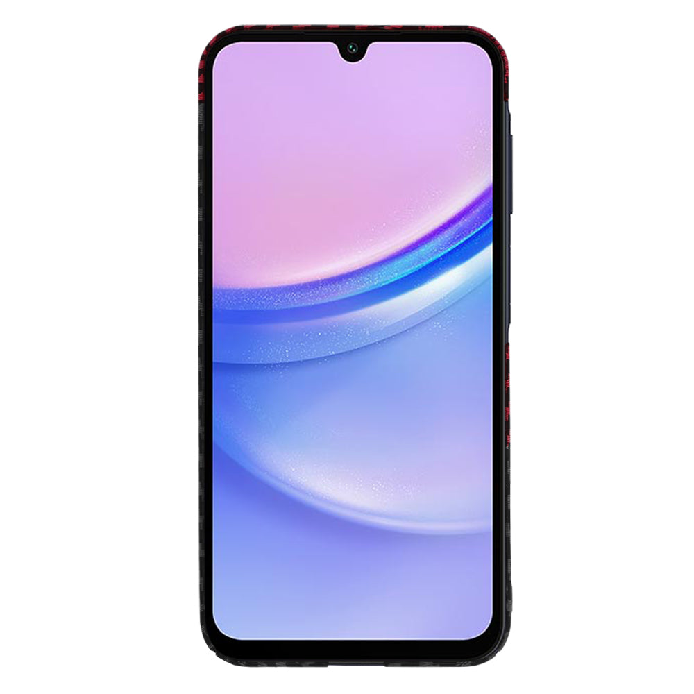 Puzdro pre Samsung Galaxy A15 5G A156 / A15 A155, Techsuit, Carbonite FiberShell, Čierno-červené