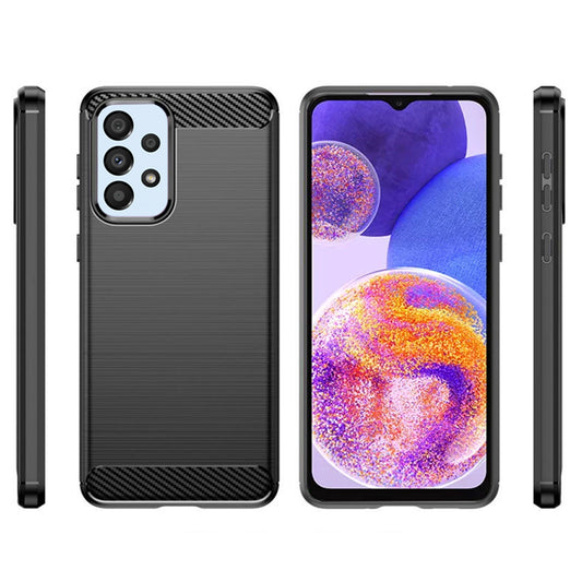Puzdro pre Samsung Galaxy A23 5G A236 / A23 A235, Techsuit, Karbón, Čierne
