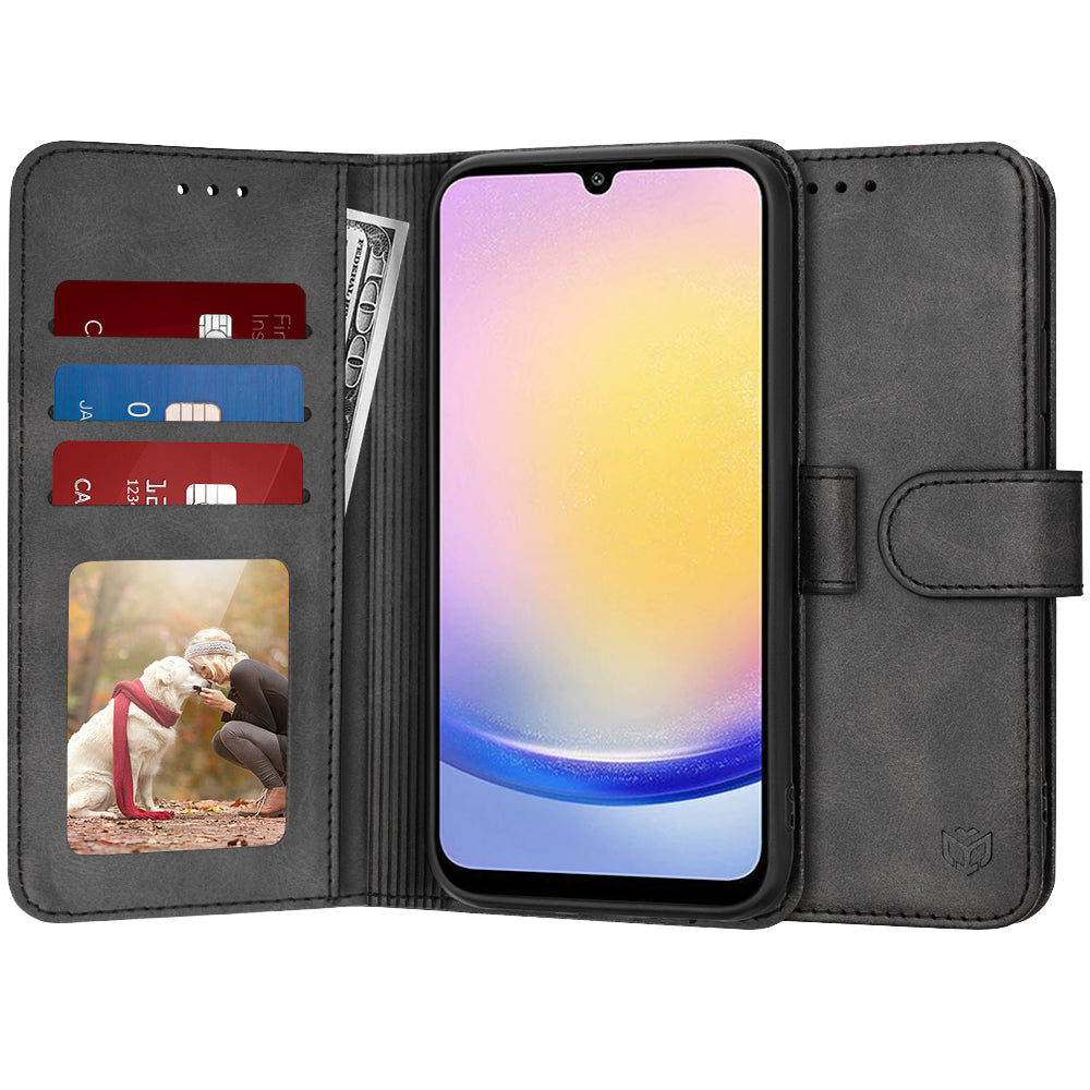 Puzdro pre Samsung Galaxy A25 A256, Techsuit, Diary Book, Čierne