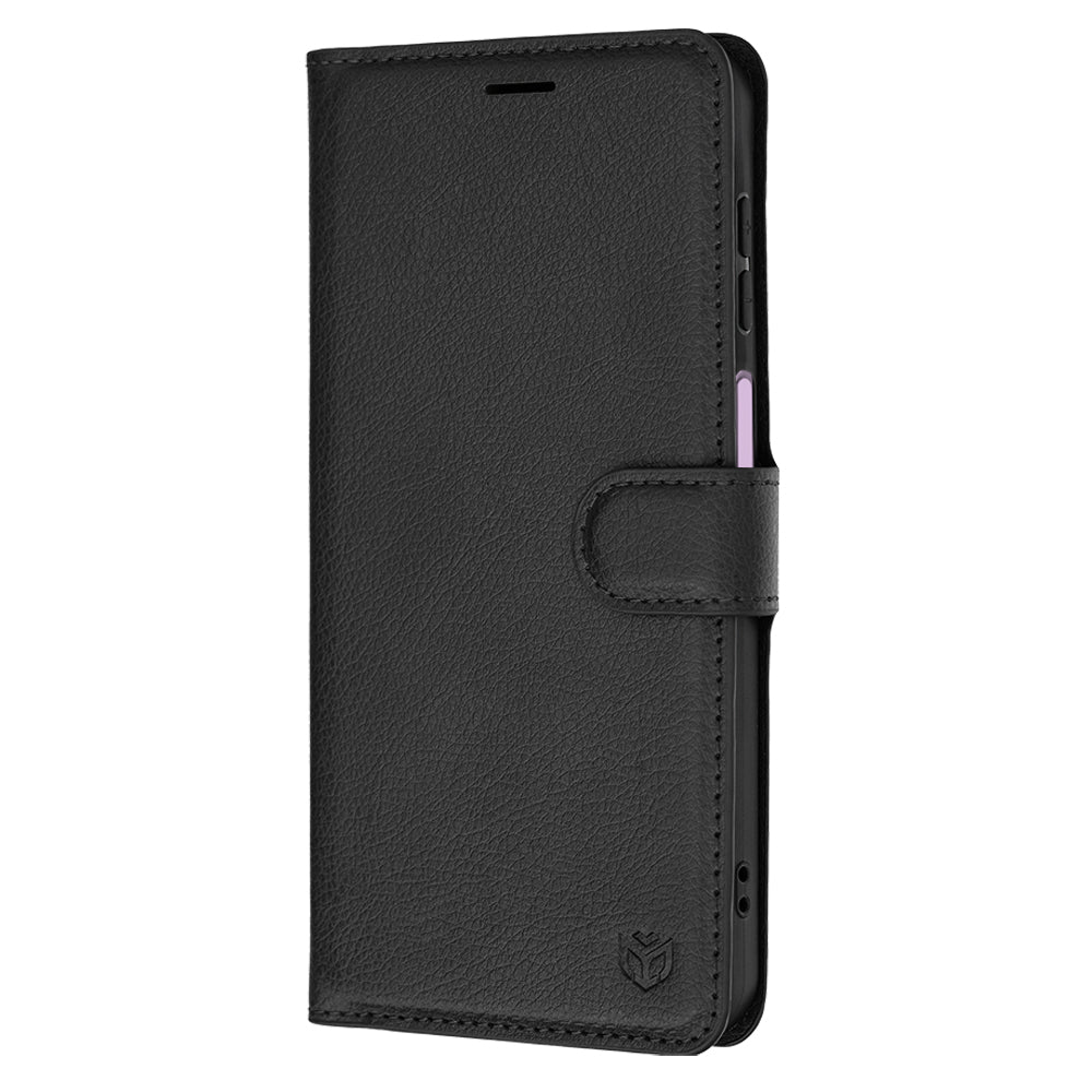 Puzdro na Samsung Galaxy A27 5G, Techsuit, kožené folio, čierne