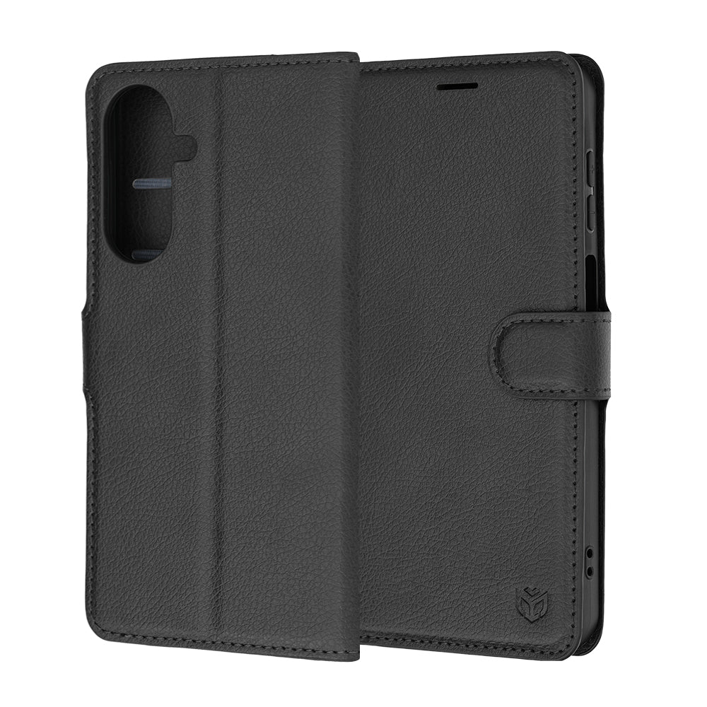 Puzdro na Samsung Galaxy A27 5G, Techsuit, kožené folio, čierne