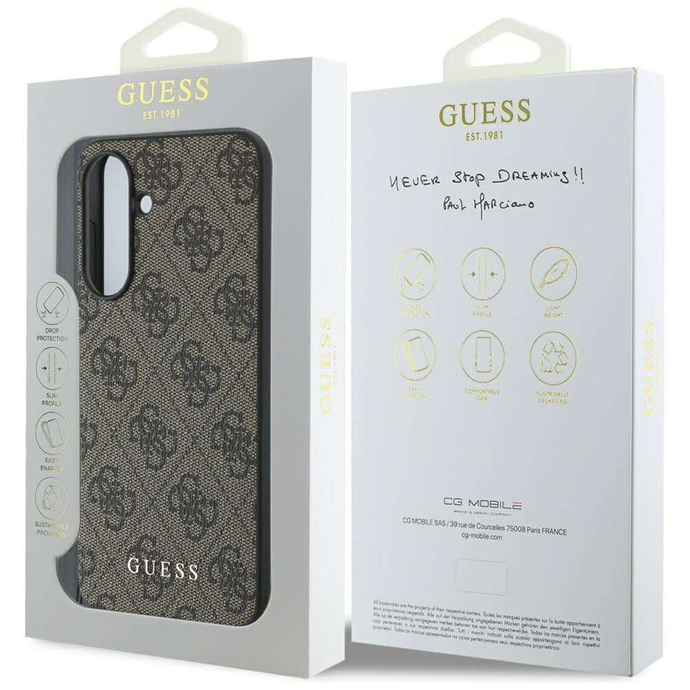 Case for Samsung Galaxy A36 A366, Guess, 4G Charm, Brown