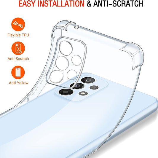 Obal na Samsung Galaxy A53 5G A536, Techsuit, nárazuvzdorný priehľadný, transparentný