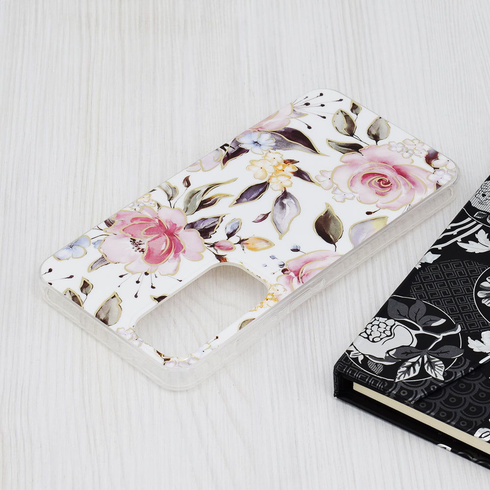 Puzdro pre Samsung Galaxy A55 5G A556, Techsuit, Marble, Biela