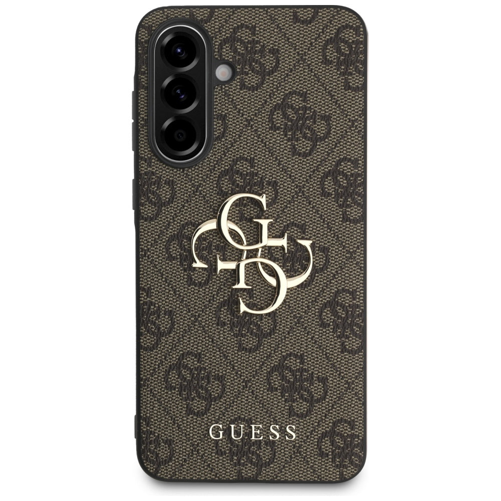 Puzdro pre Samsung Galaxy A56 A566, Guess, 4G Big Logo, Hnedé