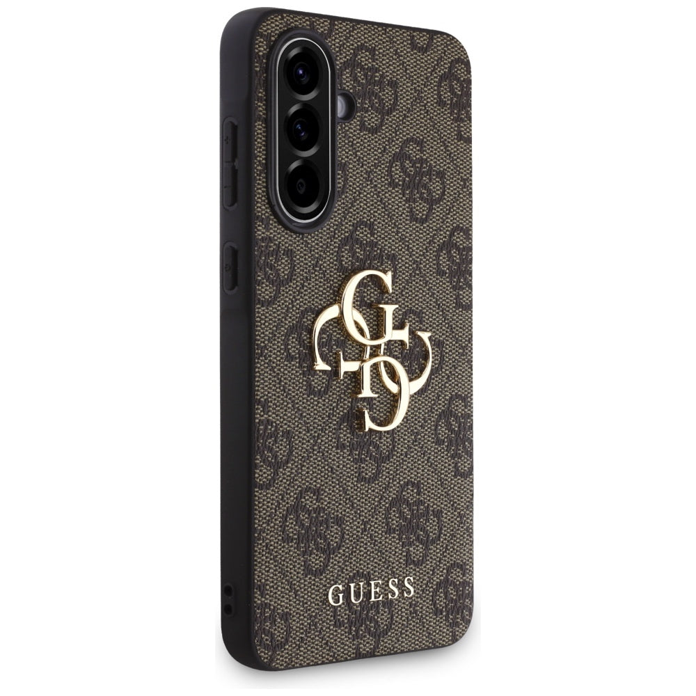 Puzdro pre Samsung Galaxy A56 A566, Guess, 4G Big Logo, Hnedé