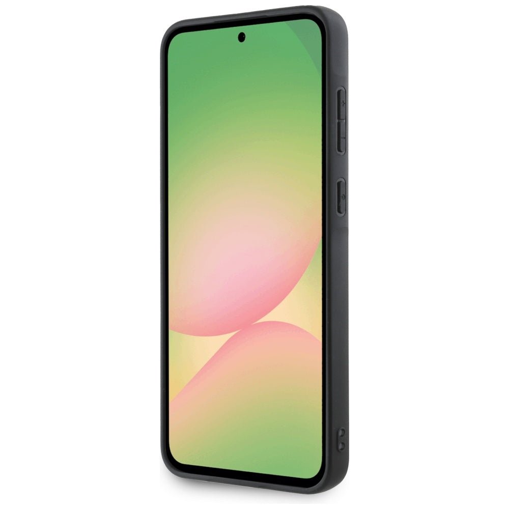 Puzdro pre Samsung Galaxy A56 A566, Karl Lagerfeld, Saffiano Karl & Choupette Metal, Čierne