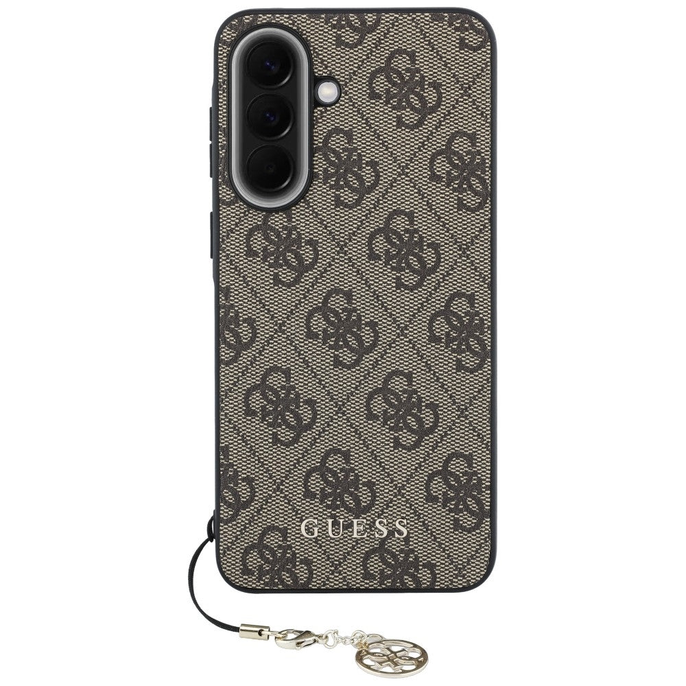 Puzdro na Samsung Galaxy A57 5G, Guess, 4G Classic Logo Charm, Hnedé