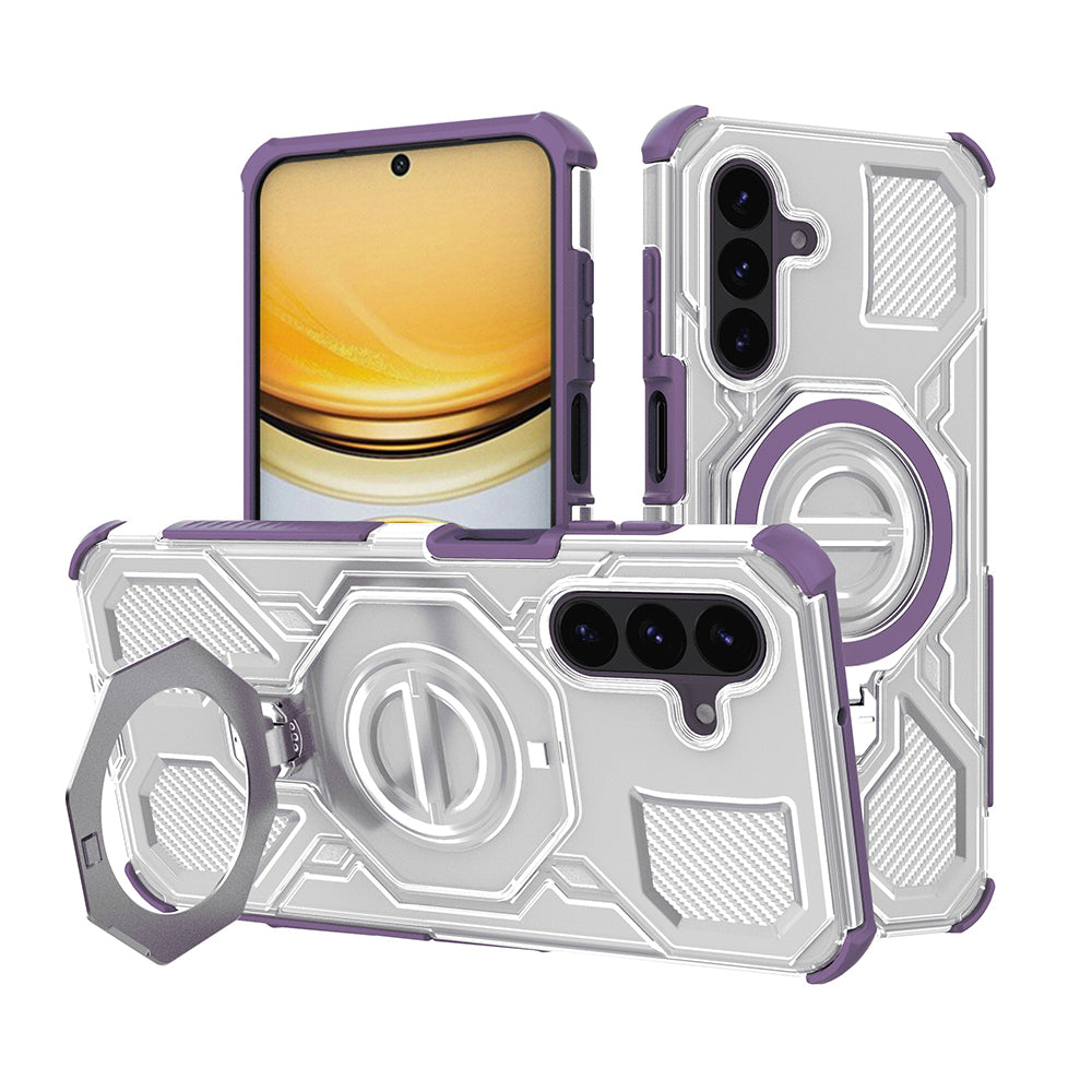 Puzdro pre Samsung Galaxy A57 5G, Techsuit, Carbon Shield Pro, Fialové