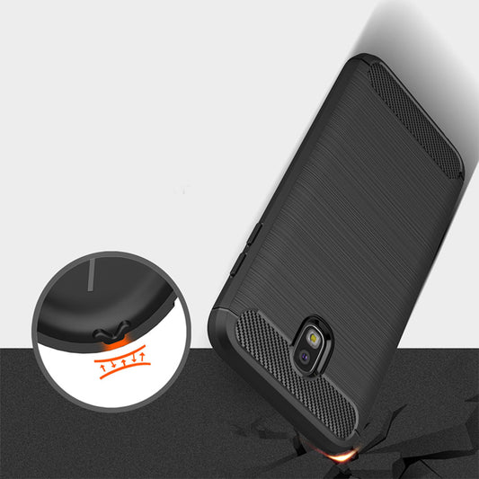 Puzdro pre Samsung Galaxy J7 (2017) J730, Techsuit, Karbón, Čierne