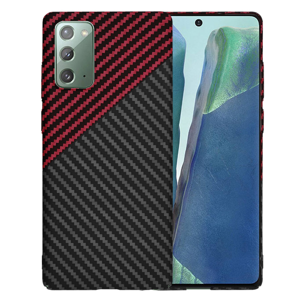 Puzdro pre Samsung Galaxy Note 20 5G N981 / Note 20 N980, Techsuit, Carbonite FiberShell, Čierno-červené