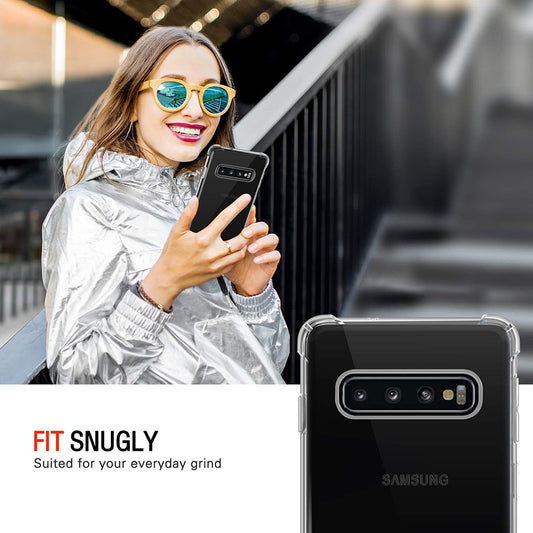 Obal na Samsung Galaxy S10 G973, Techsuit, nárazuvzdorný priehľadný, transparentný