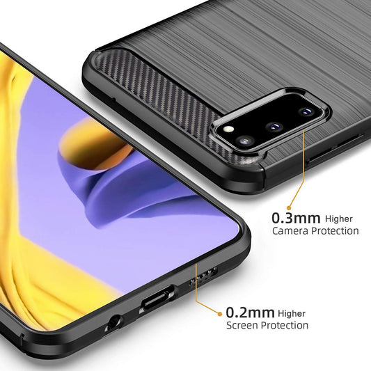 Puzdro pre Samsung Galaxy S20 5G G981 / S20 G980, Techsuit, Karbón, Čierne