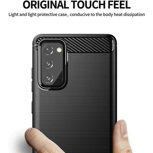 Puzdro pre Samsung Galaxy S20 FE 2022 G781 / S20 FE 5G G781 / S20 FE G780, Techsuit, Karbón, Čierna