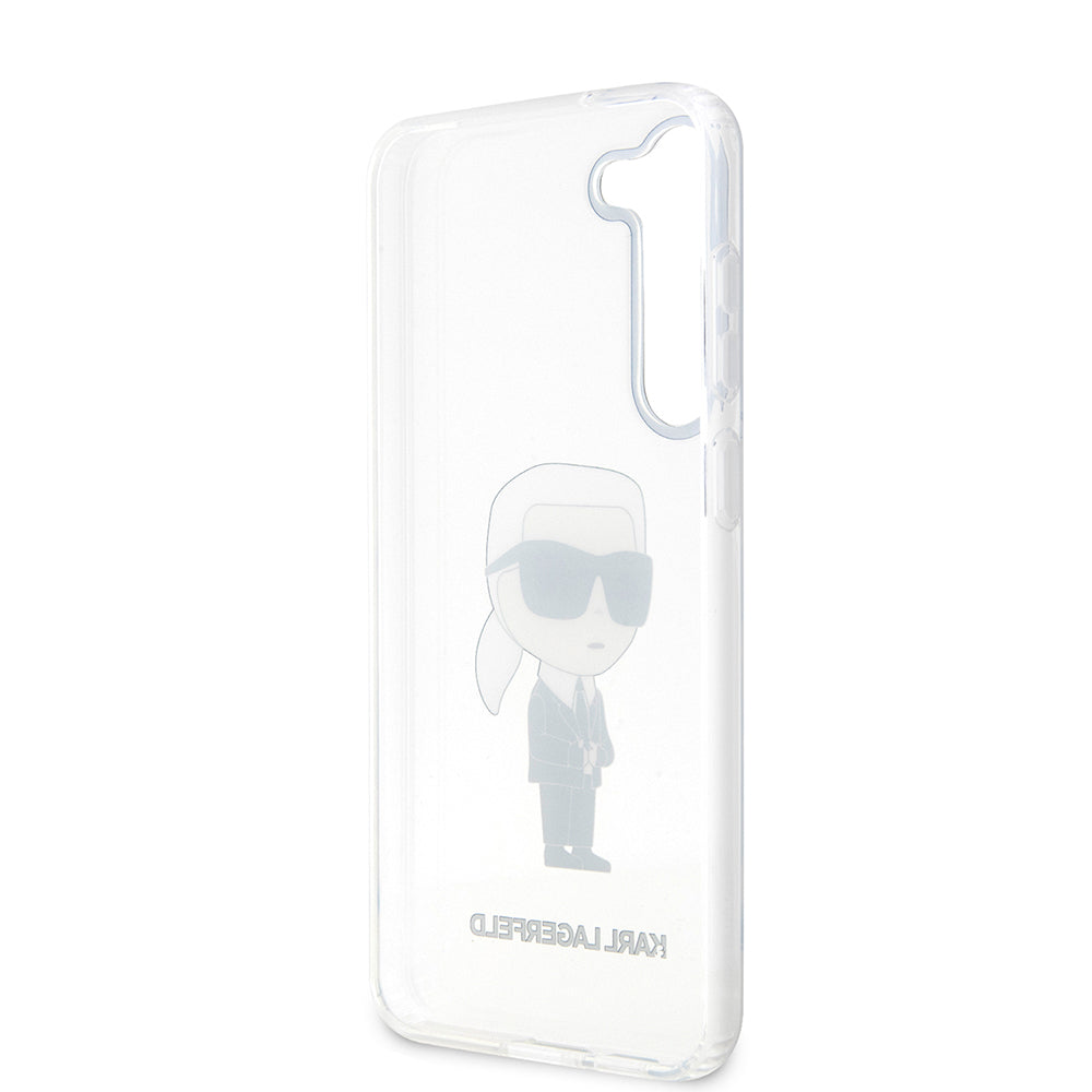 Puzdro pre Samsung Galaxy S23 S911, Karl Lagerfeld, Ikonik Karl, Transparentné