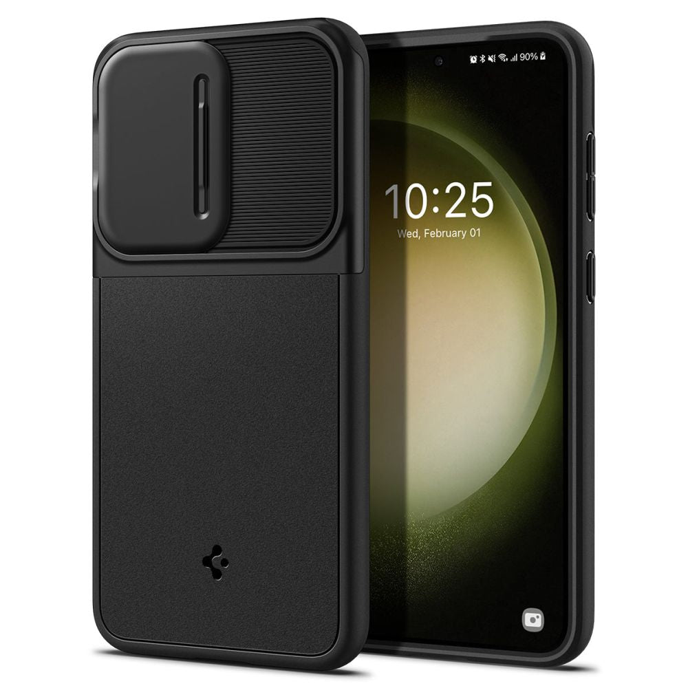 Puzdro pre Samsung Galaxy S23 S911, Spigen, Optik Armor, Čierne