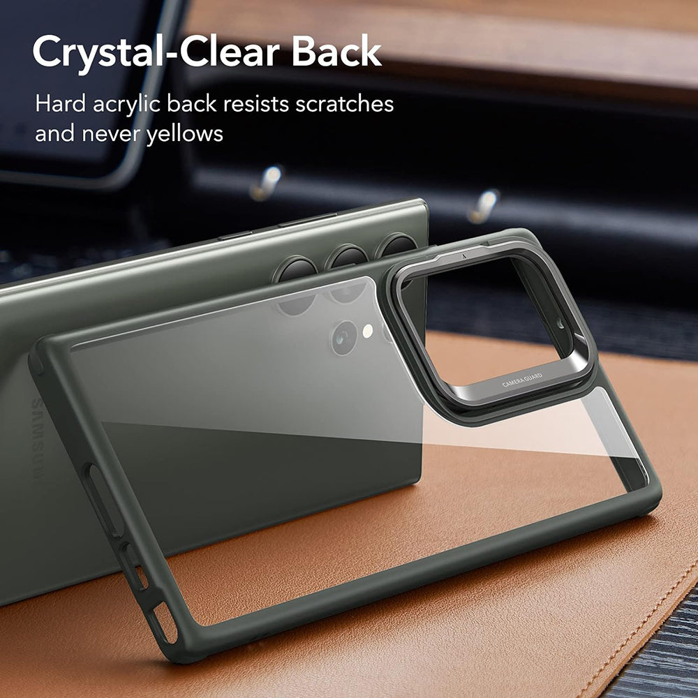Case for Samsung Galaxy S23 Ultra S918, ESR, Classic Kickstand, Transparent Green