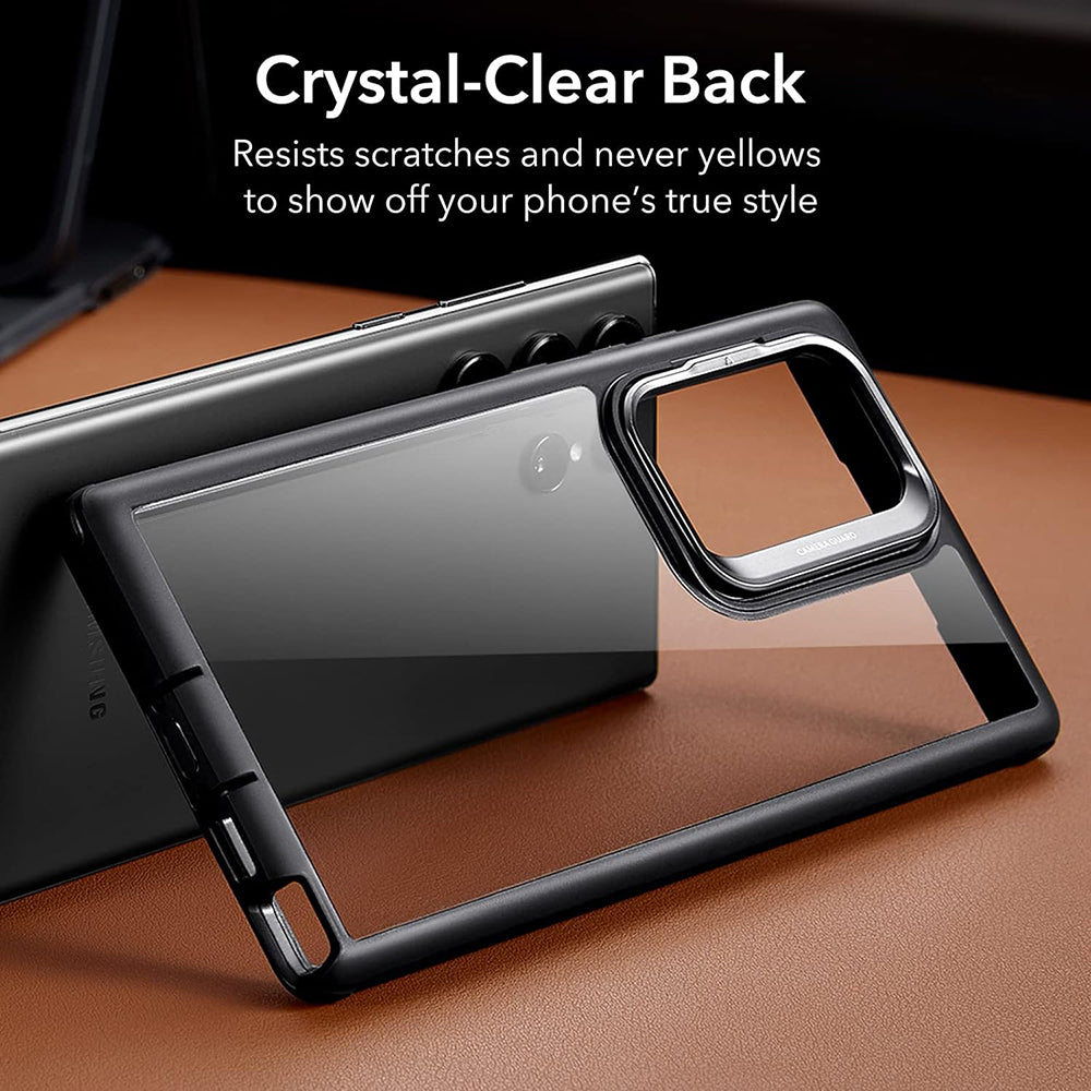 Puzdro pre Samsung Galaxy S23 Ultra S918, ESR, Shock Armor Kickstand, Čierne Transparentné